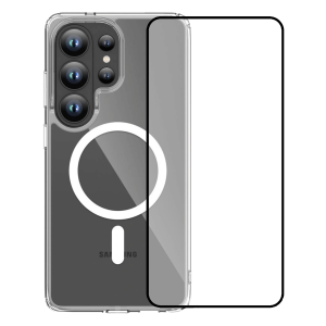 Διάφανη Θήκη Magnetic + Γυαλί Προστασίας Οθόνης με Πλαίσιο COSY για SAMSUNG Galaxy S26 Ultra