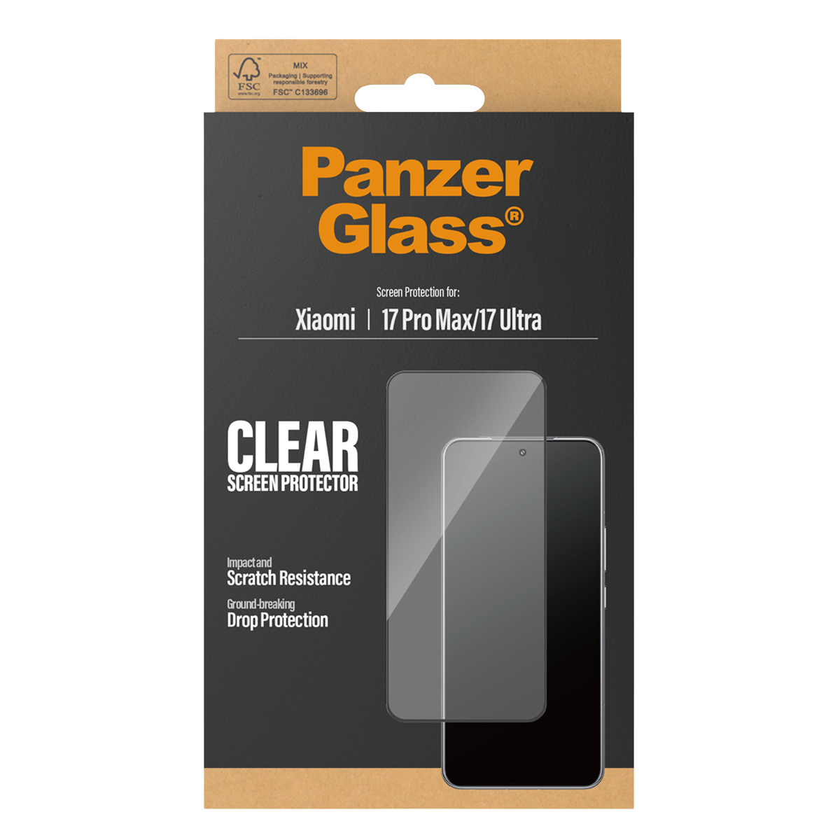 Γυαλί Προστασίας Οθόνης με Πλαίσιο PANZERGLASS Ultra - Wide Fit για XIAOMI 17 Ultra 5G - 4