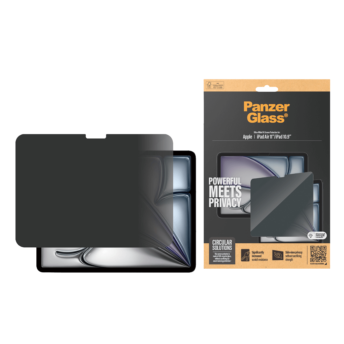 Γυαλί Προστασίας Οθόνης PANZERGLASS Ultra - Wide Fit Privacy iPad Air 11''/ iPad 10.9'' - 3
