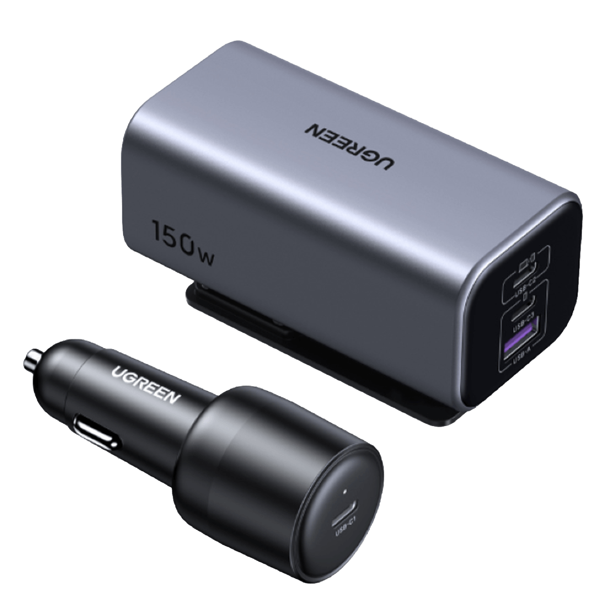 Φορτιστής Αυτοκινήτου UGREEN 4 Port 150W Μαύρο - 2