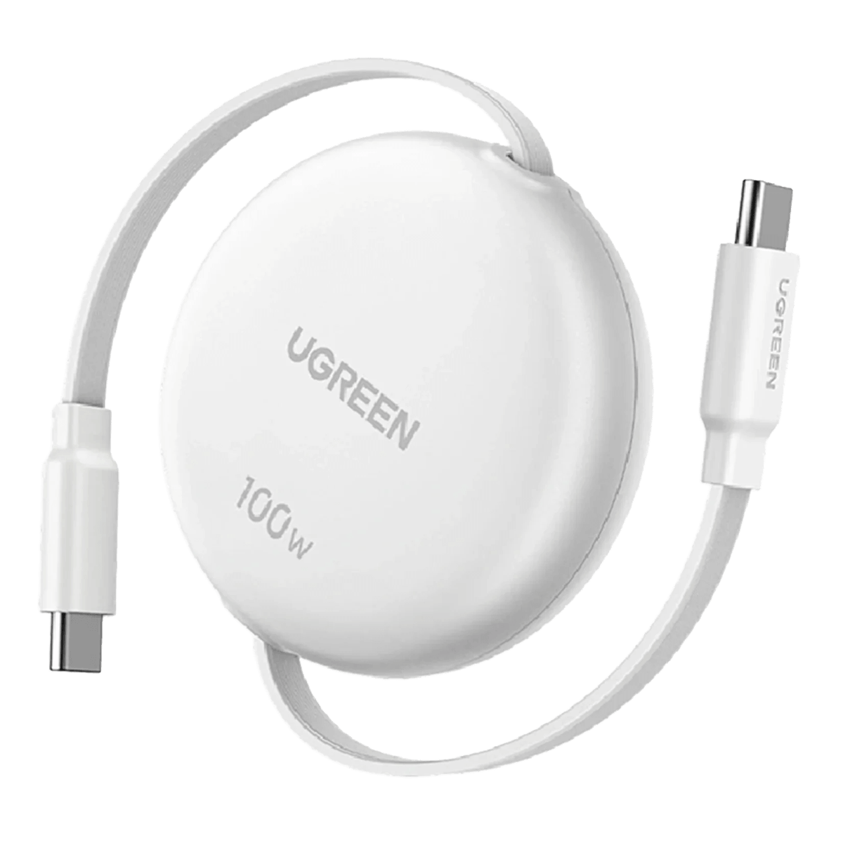 Καλώδιο UGREEN Exode Retractable USB Type-C to USB Type-C 100W Λευκό