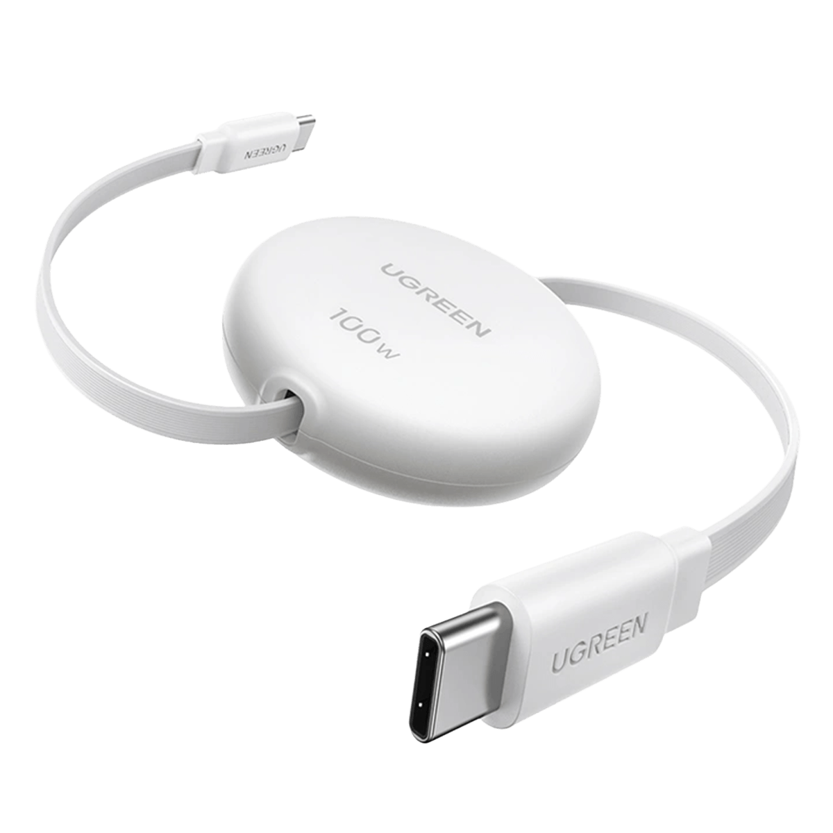 Καλώδιο UGREEN Exode Retractable USB Type-C to USB Type-C 100W Λευκό - 2