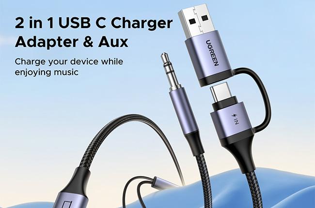  αντάπτορας UGREEN USB-C σε 3.5mm και USB-C/ USB
