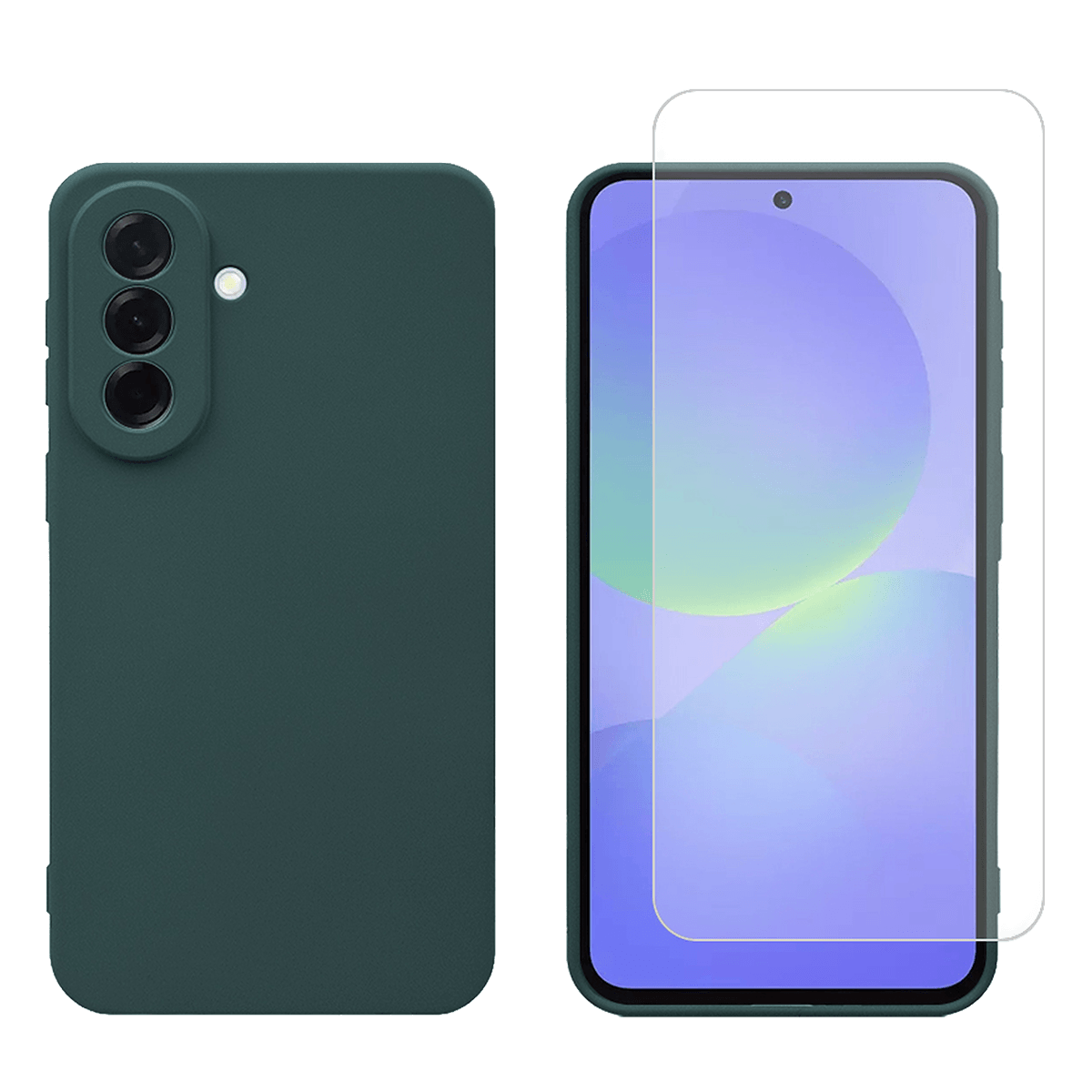 Θήκη Matte + Γυαλί Προστασίας Οθόνης COSY για SAMSUNG Galaxy A37 5G Πράσινη