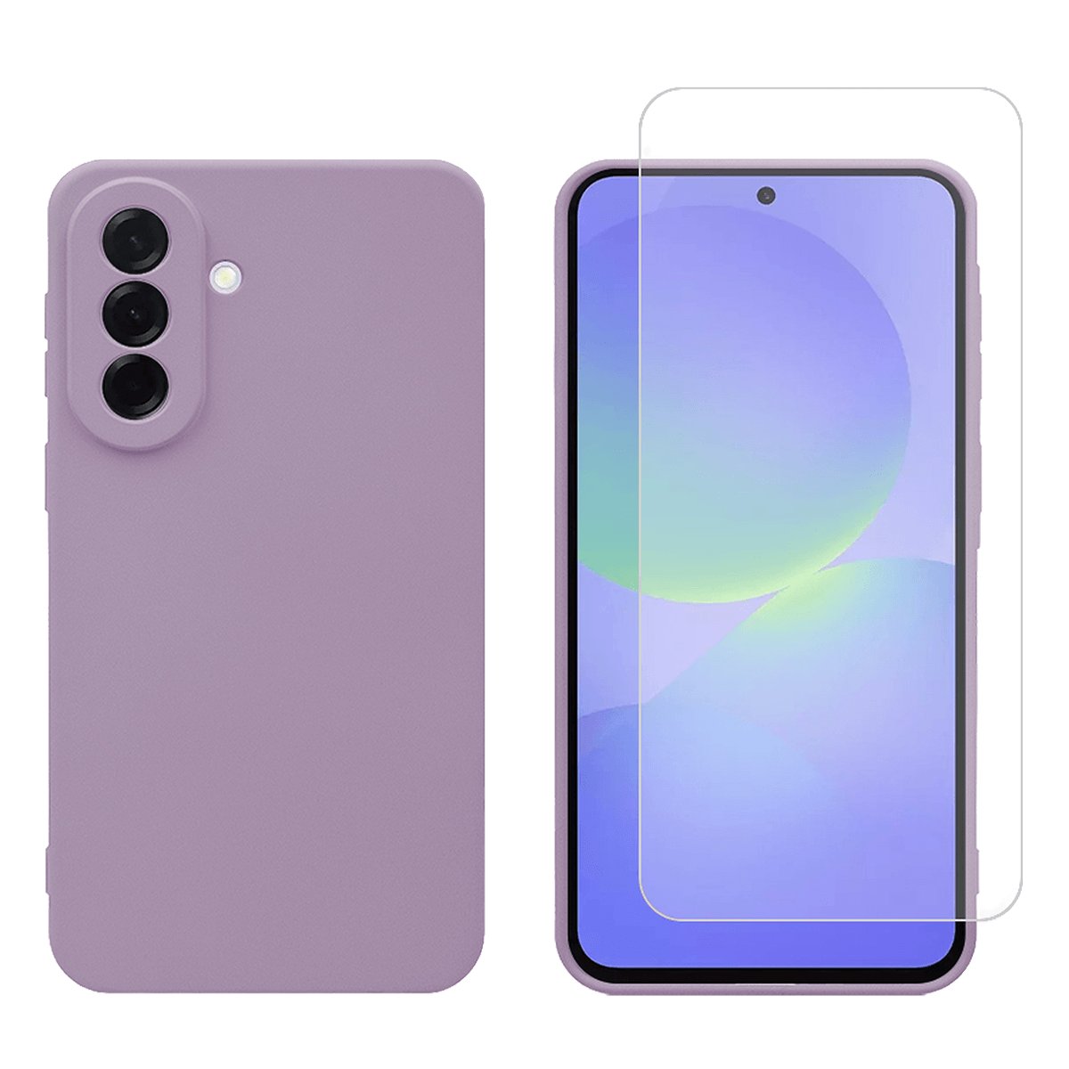 Θήκη Matte + Γυαλί Προστασίας Οθόνης COSY για SAMSUNG Galaxy A37 5G Μωβ