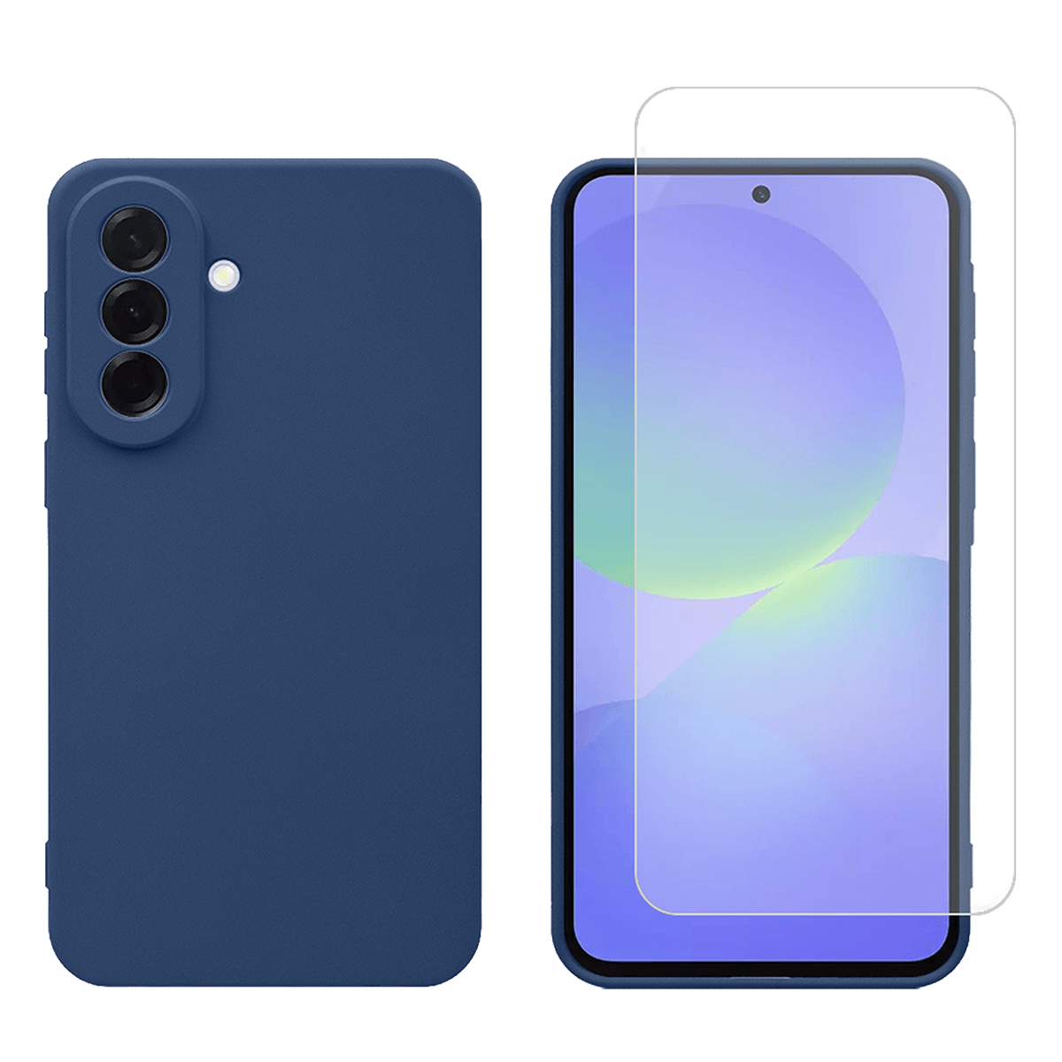 Θήκη Matte + Γυαλί Προστασίας Οθόνης COSY για SAMSUNG Galaxy A37 5G Μπλε