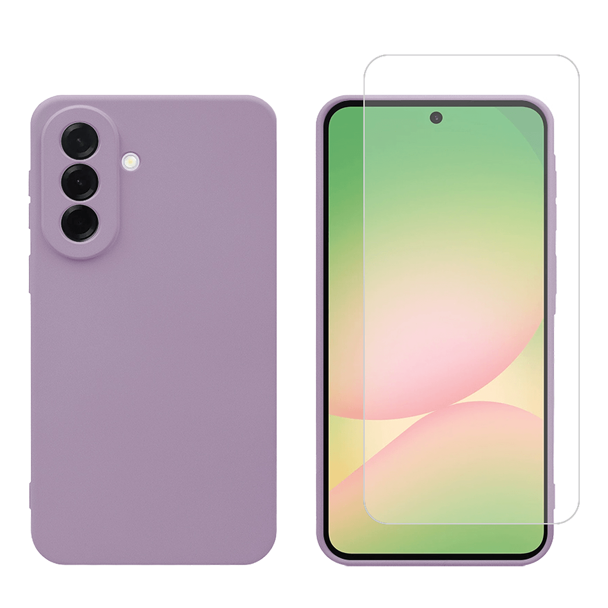 Θήκη Matte + Γυαλί Προστασίας Οθόνης COSY για SAMSUNG Galaxy A57 5G Μωβ