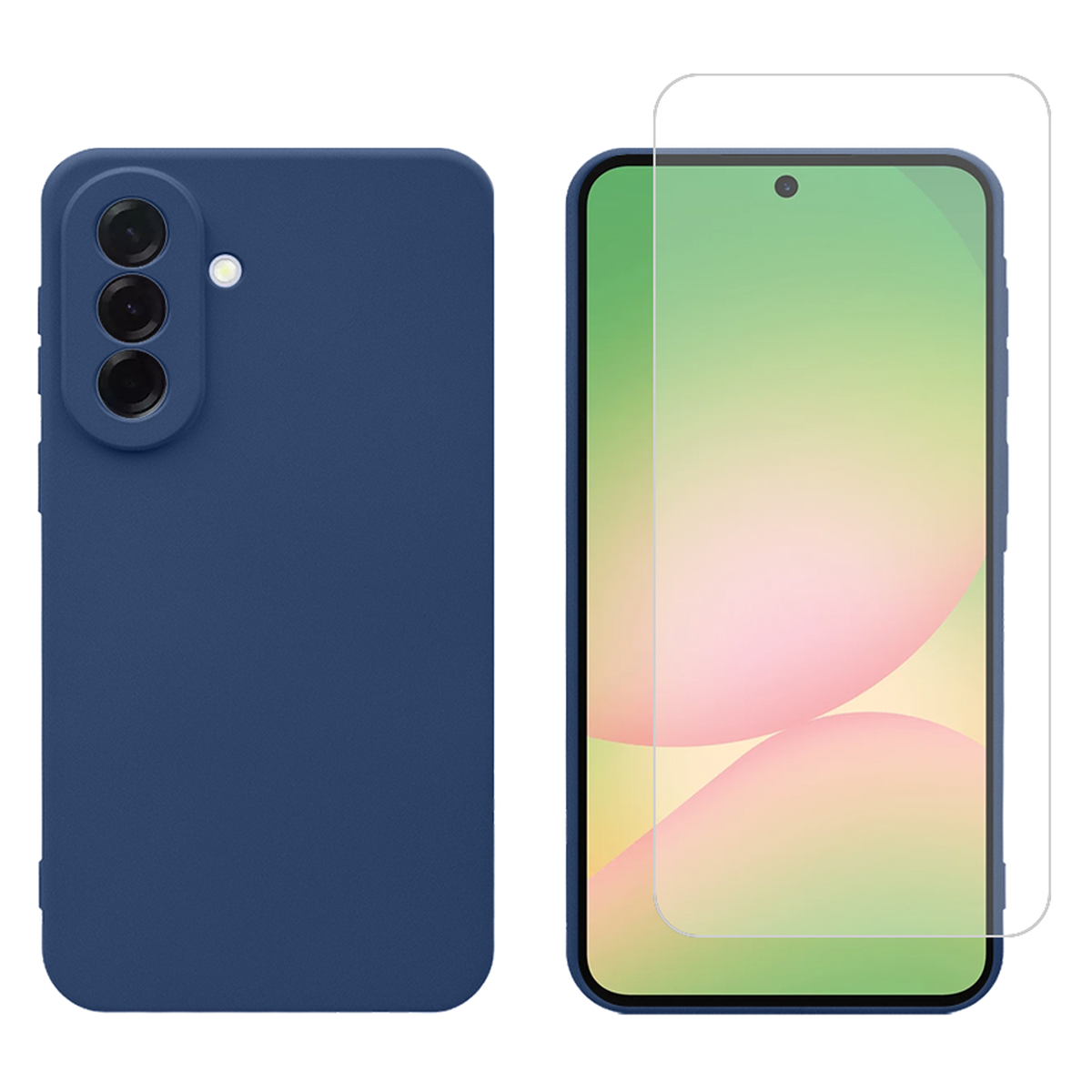 Θήκη Matte + Γυαλί Προστασίας Οθόνης COSY για SAMSUNG Galaxy A57 5G Μπλε