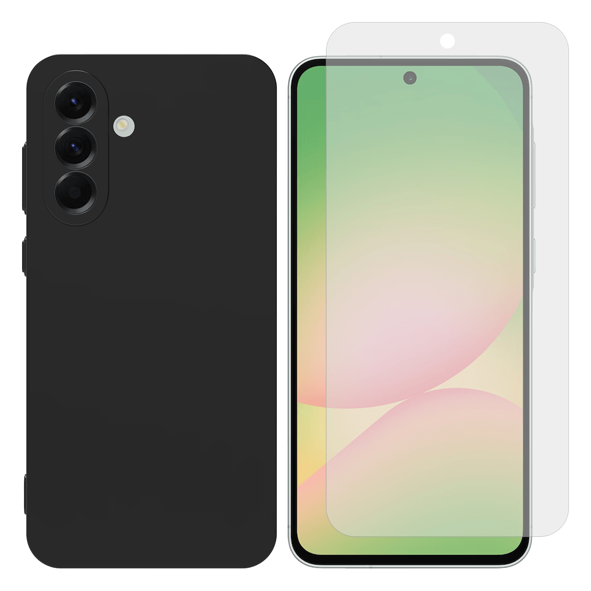 Θήκη Matte + Γυαλί Προστασίας Οθόνης COSY για SAMSUNG Galaxy A57 5G Μαύρη