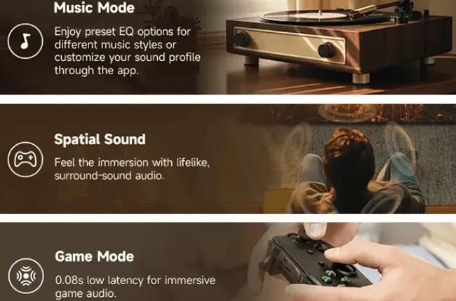 Bluetooth Headphones EDIFIER ES850NB ANC Pink sound modes