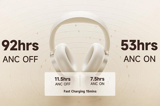 Bluetooth Headphones EDIFIER ES850NB ANC Brown battery