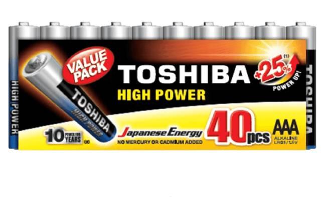 BUNDLE ALKALINE TOSHIBA AΑA 40PCS + ΦΑΚΟ