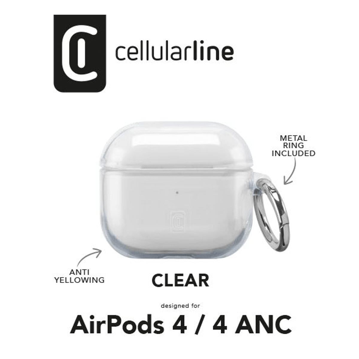 Θήκη Clear CELLULAR LINE για APPLE AirPods 4/ 5 - 3