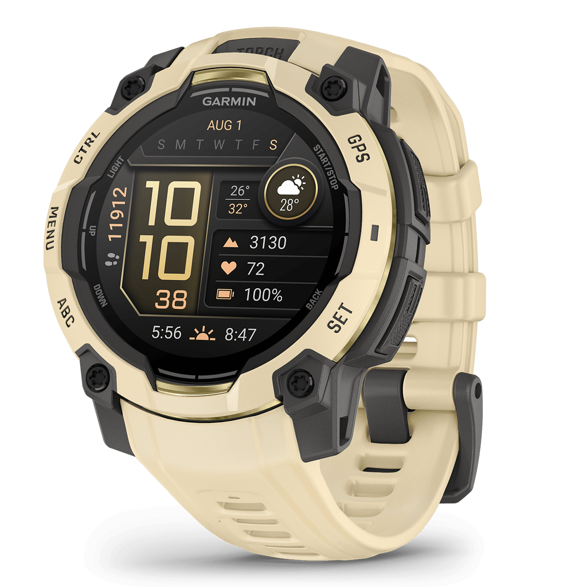 GARMIN Instinct 3 Series 45mm AMOLED Citrine with Citrine Limited Edition Smartwatch - 3