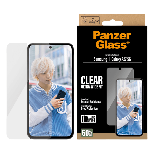 Γυαλί Προστασίας Οθόνης PANZERGLASS Ultra-Wide Fit για SAMSUNG Galaxy A27 5G
