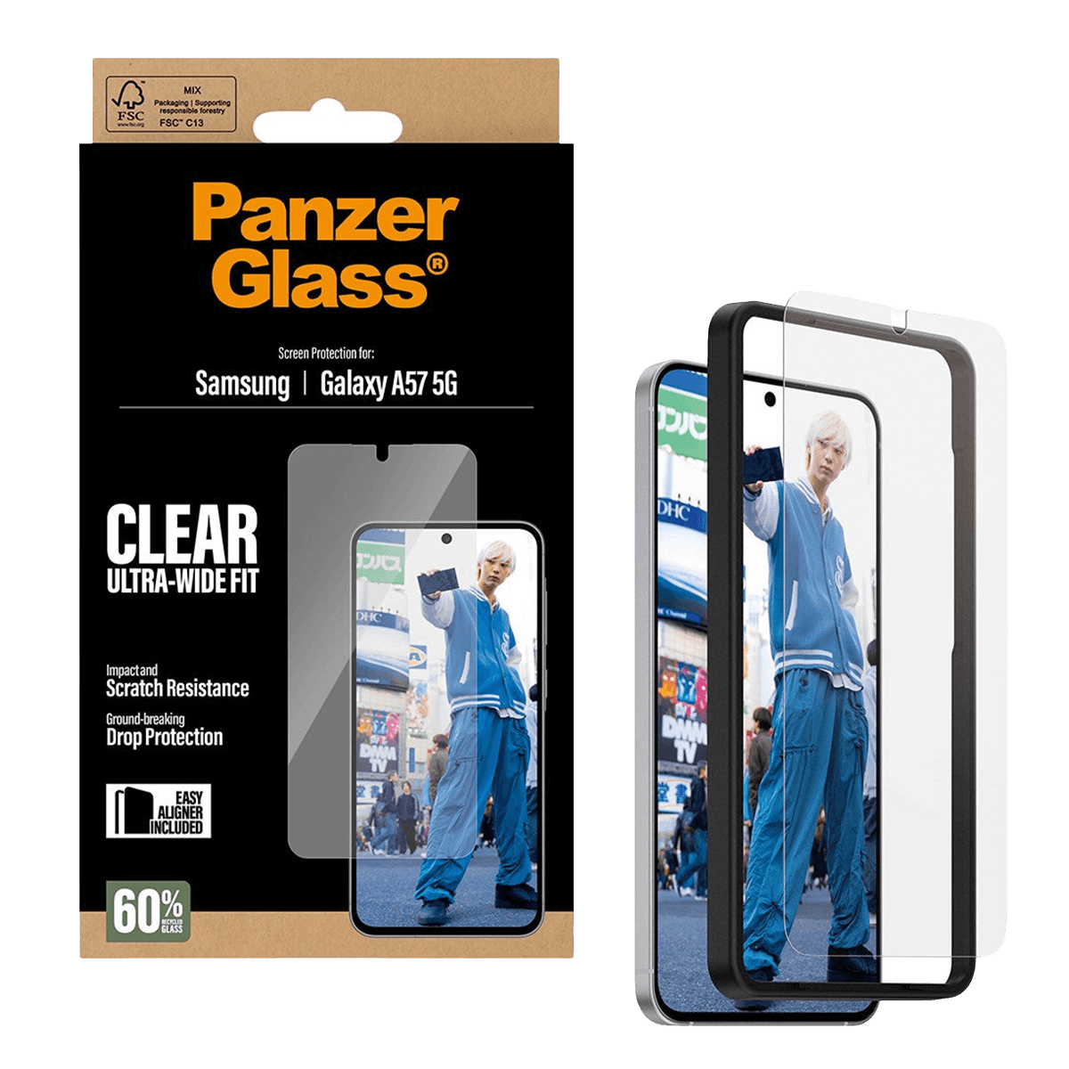 Γυαλί Προστασίας Οθόνης PANZERGLASS Ultra-Wide Fit για SAMSUNG Galaxy A57 5G - 4