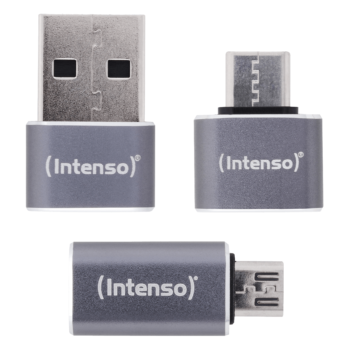Πολυλειτουργικό USB Adapter INTENSO MIX480 Σετ 3 τεμαχίων Γκρι