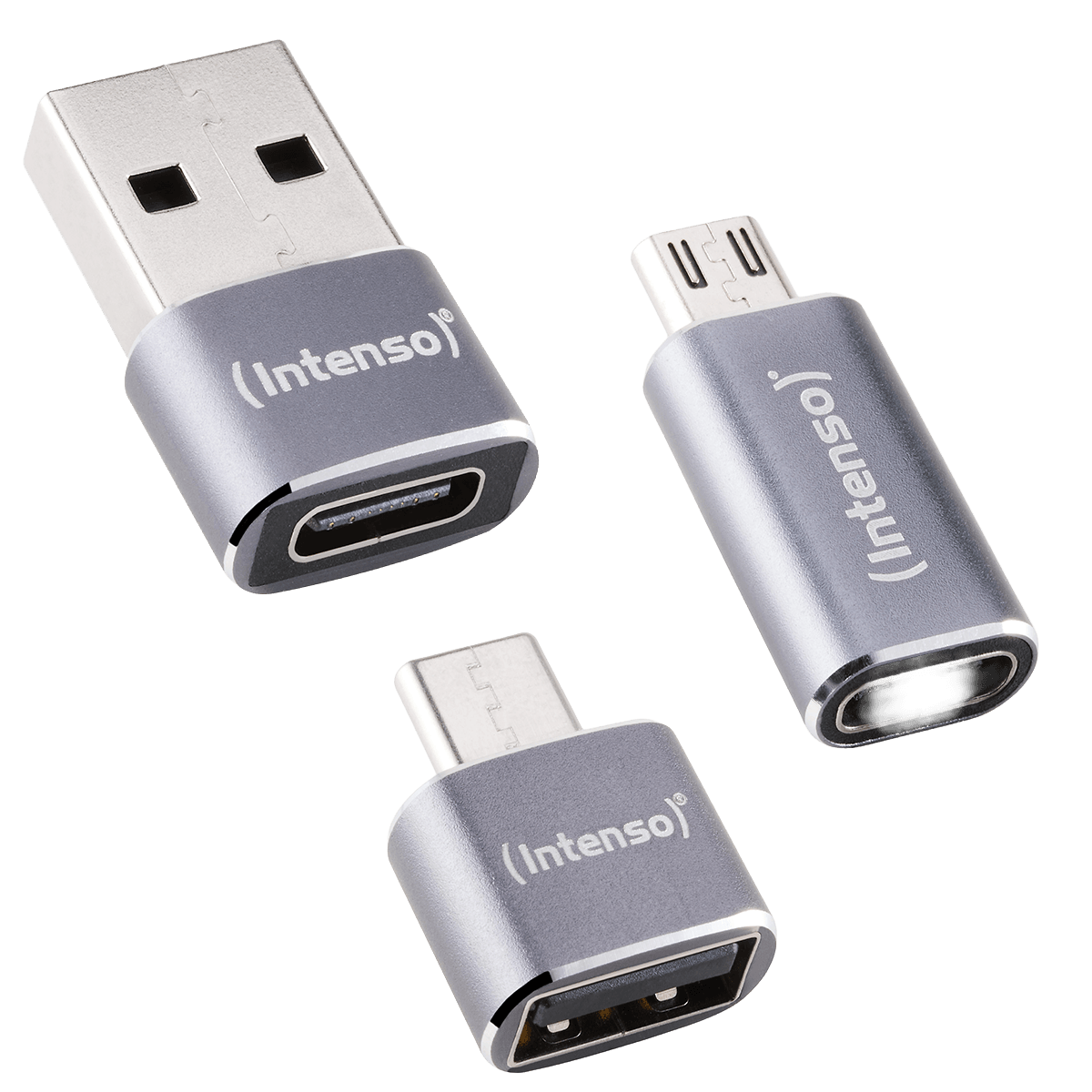 Πολυλειτουργικό USB Adapter INTENSO MIX480 Σετ 3 τεμαχίων Γκρι - 2