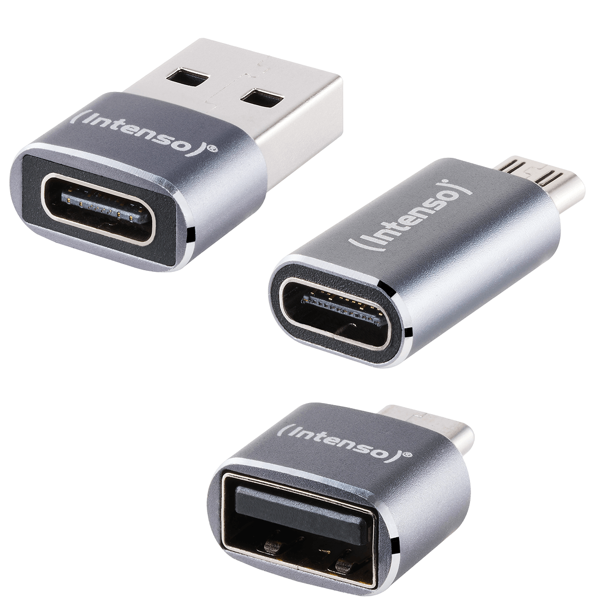 Πολυλειτουργικό USB Adapter INTENSO MIX480 Σετ 3 τεμαχίων Γκρι - 3