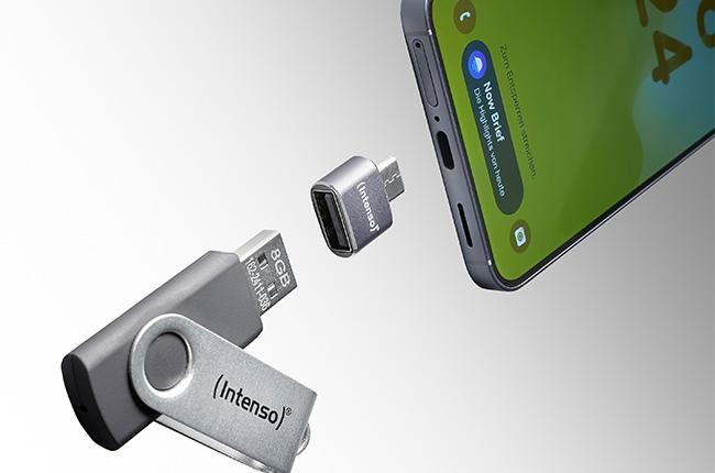 Πολυλειτουργικό USB Adapter INTENSO MIX480 Σετ 3 τεμαχίων Γκρι