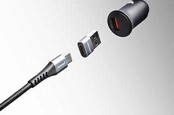 Πολυλειτουργικό USB Adapter INTENSO MIX480 Σετ 3 τεμαχίων Γκρι
