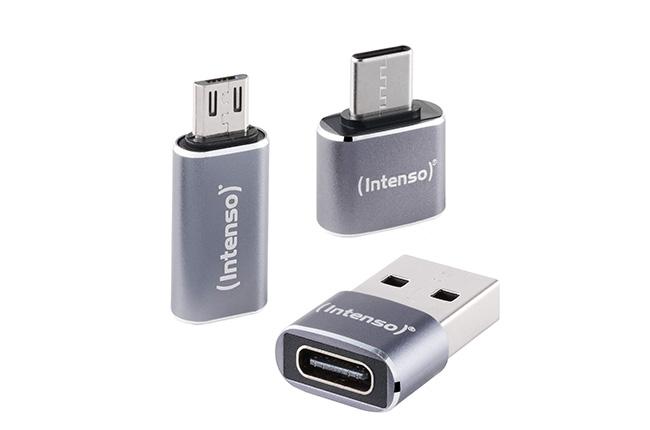 Πολυλειτουργικό USB Adapter INTENSO MIX480 Σετ 3 τεμαχίων Γκρι