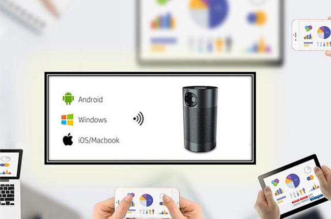 HP MP250 Smart Projector + Power Bank + Οθόνη Προβολής 