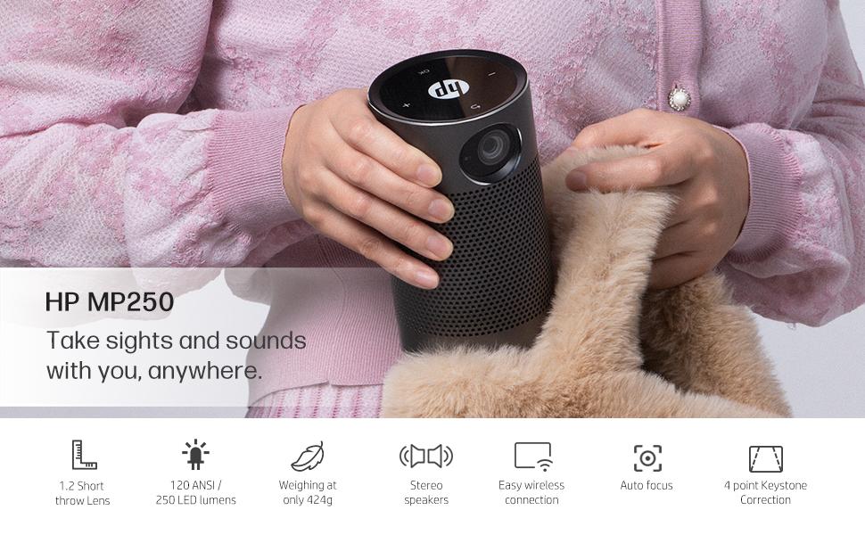 HP MP250 Smart Projector + Power Bank + Οθόνη Προβολής 