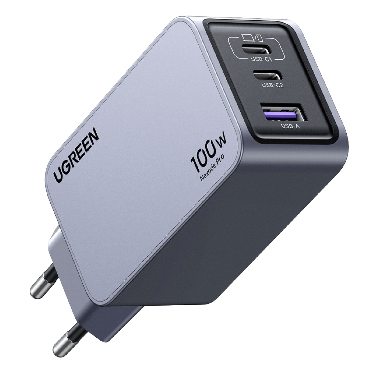 Φορτιστής Ταξιδίου UGREEN Nexode Pro 3 Port GaN Mini 100W Γκρι - 3