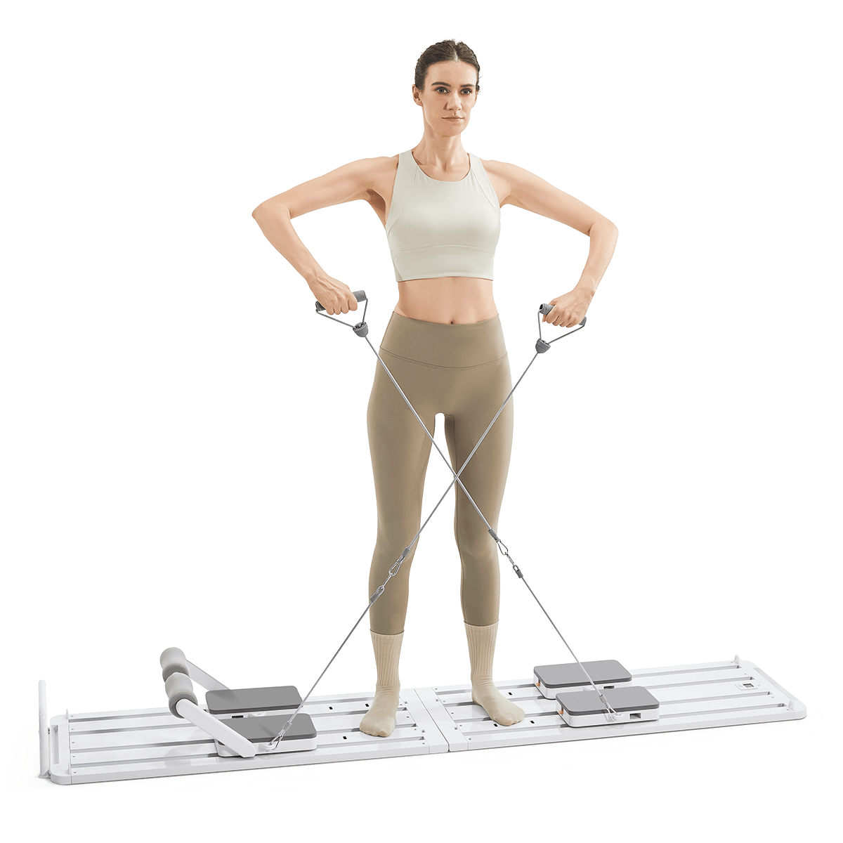 KINGSMITH Crawler Pilates Reformer Πολυόργανο Γυμναστικής Λευκό