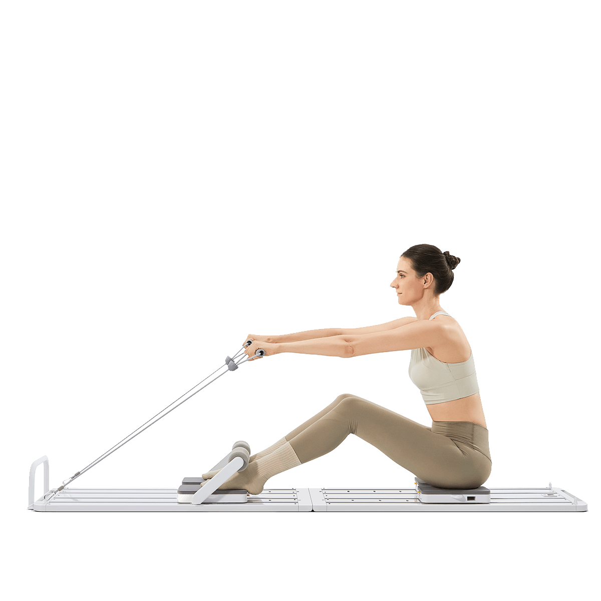 KINGSMITH Crawler Pilates Reformer Πολυόργανο Γυμναστικής Λευκό - 3