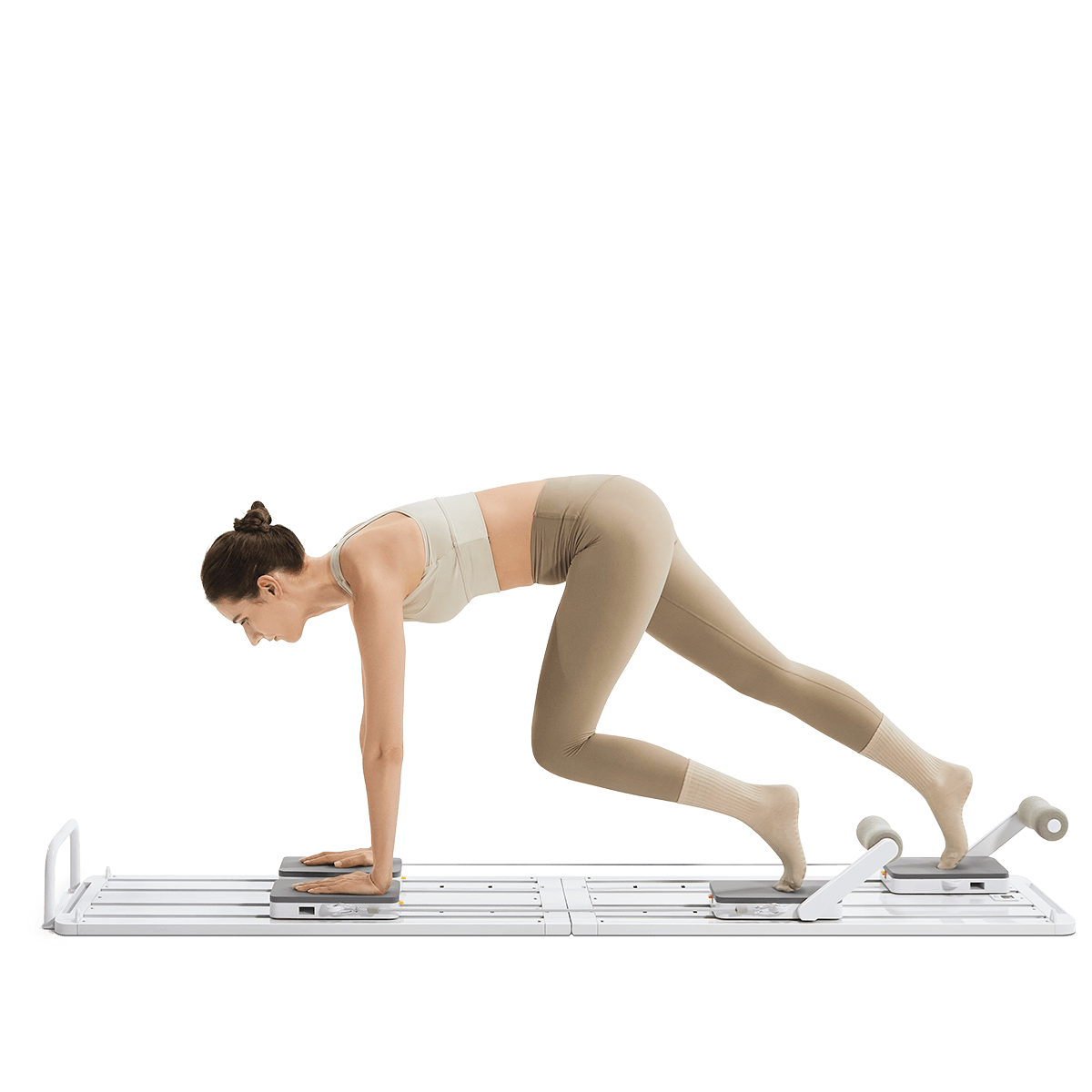 KINGSMITH Crawler Pilates Reformer Πολυόργανο Γυμναστικής Λευκό - 4