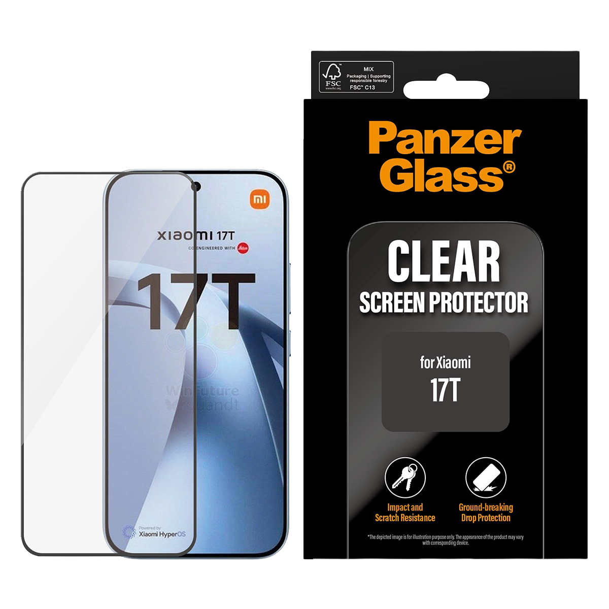 TEMP GLAS PANZERGLASS XIAOMI 17T 5G UWF