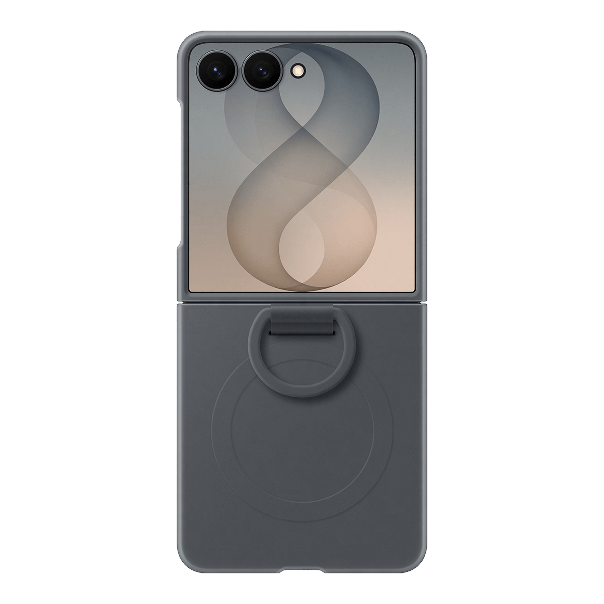 Θήκη Σιλικόνης με Δαχτυλίδι Λαβής SAMSUNG Galaxy Z Flip 8 Black