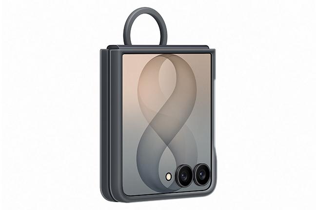 Θήκη Σιλικόνης με Δαχτυλίδι Λαβής SAMSUNG Galaxy Z Flip 8 Black