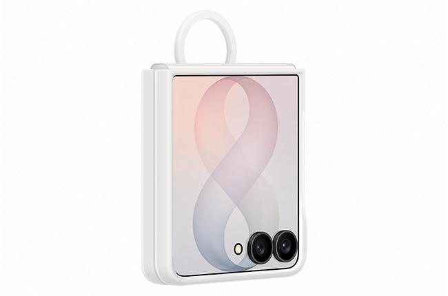 Θήκη Σιλικόνης με Δαχτυλίδι Λαβής SAMSUNG Galaxy Z Flip 8 White