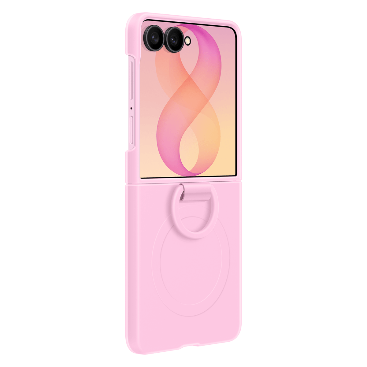 Θήκη Σιλικόνης με Δαχτυλίδι Λαβής SAMSUNG Galaxy Z Flip 8 Pink - 2