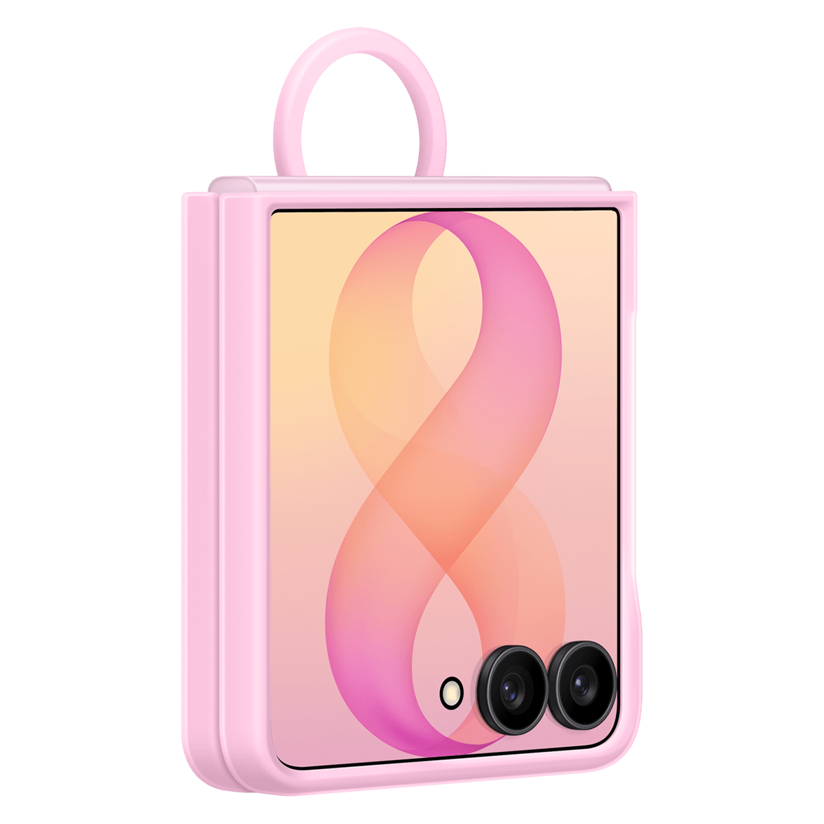 Θήκη Σιλικόνης με Δαχτυλίδι Λαβής SAMSUNG Galaxy Z Flip 8 Pink - 3