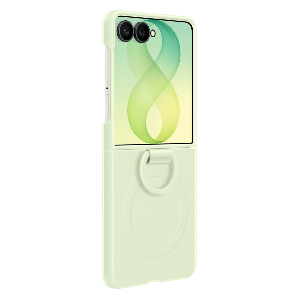 Θήκη Σιλικόνης με Δαχτυλίδι Λαβής SAMSUNG Galaxy Z Flip 8 Green - 2