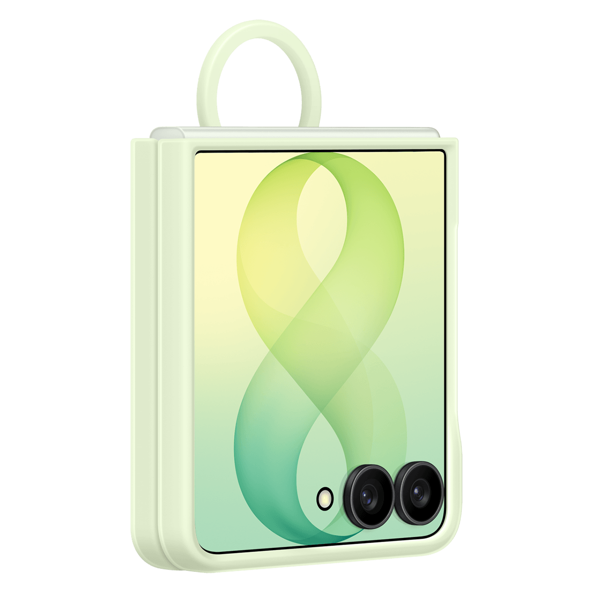 Θήκη Σιλικόνης με Δαχτυλίδι Λαβή ς SAMSUNG Galaxy Z Flip 8 Green - 3