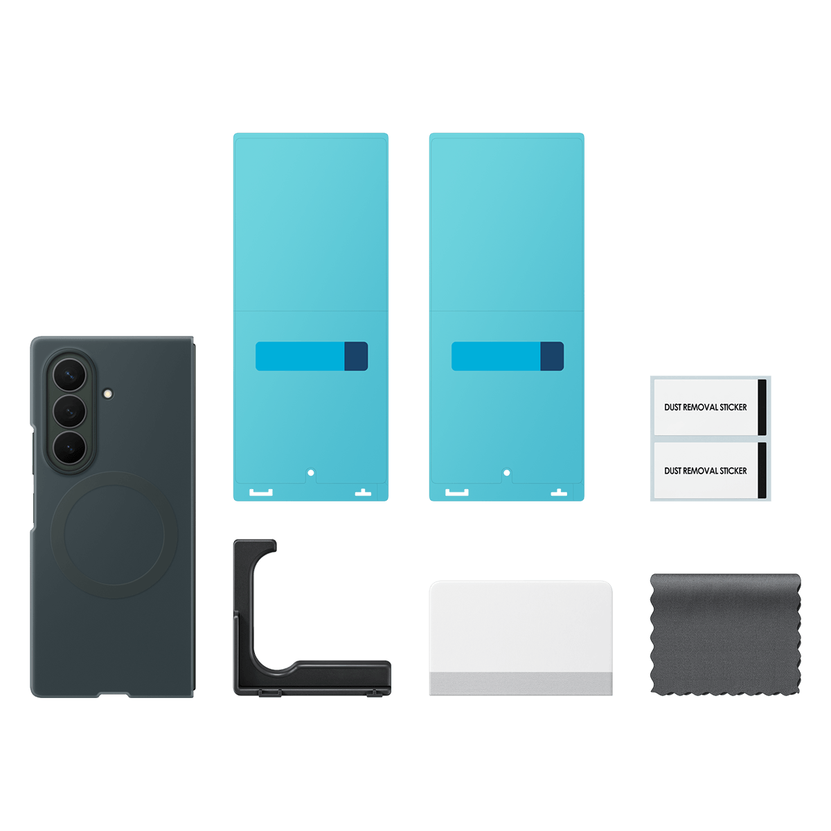 Θήκη Σιλικόνης + Σετ Προστασίας Οθόνης Anti Reflecting SAMSUNG Galaxy Fold 8 Ultra Green - 4