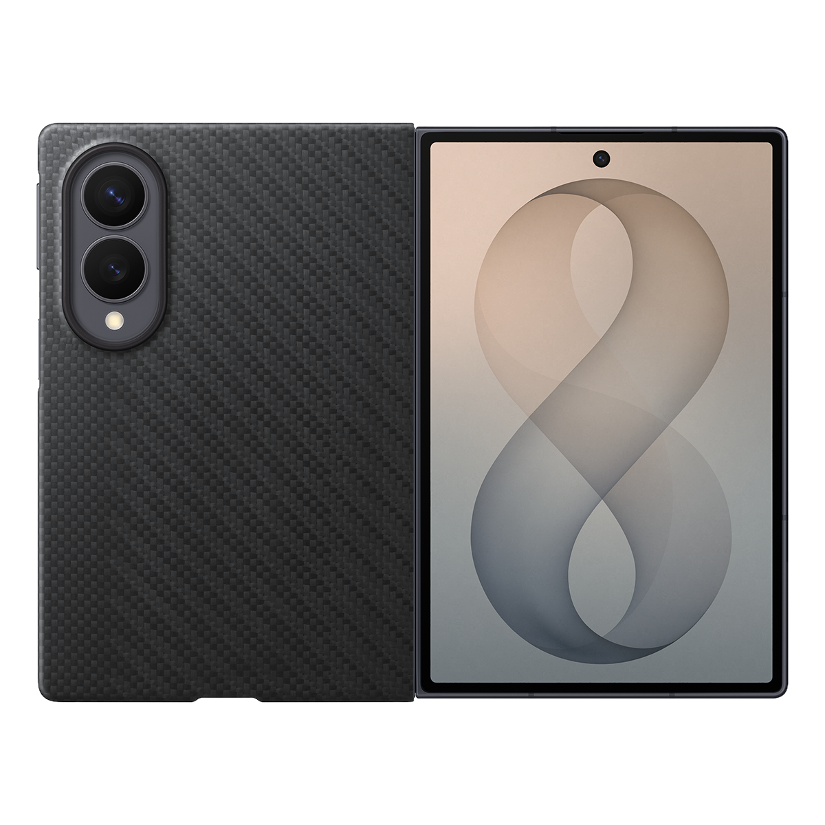 Θήκη Carbon με MagSafe + Σετ Προστασίας Οθόνης Anti Reflecting SAMSUNG Galaxy Fold 8 Black - 2