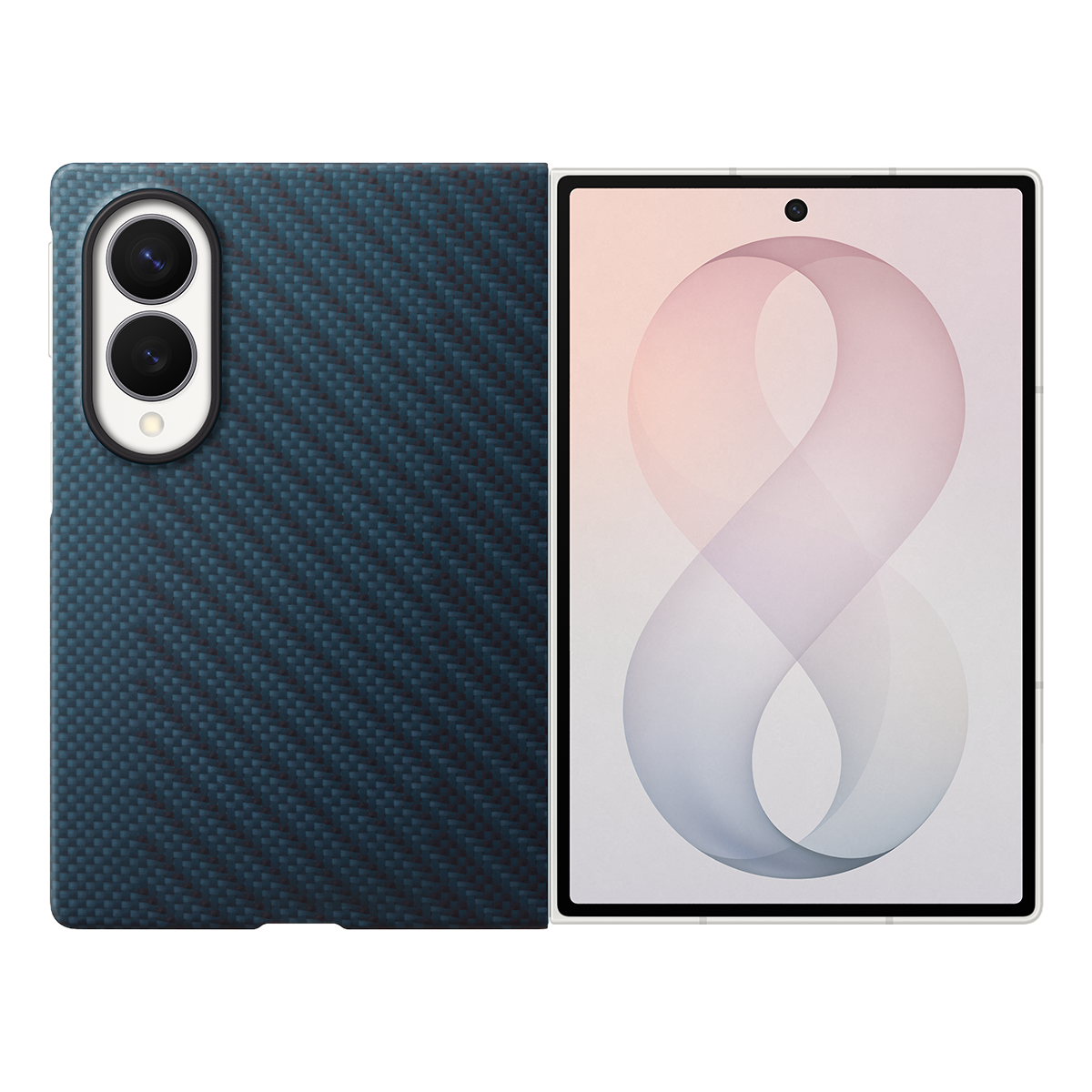Θήκη Carbon με MagSafe + Σετ Προστασίας Οθόνης Anti Reflecting SAMSUNG Galaxy Fold 8 Navy - 3