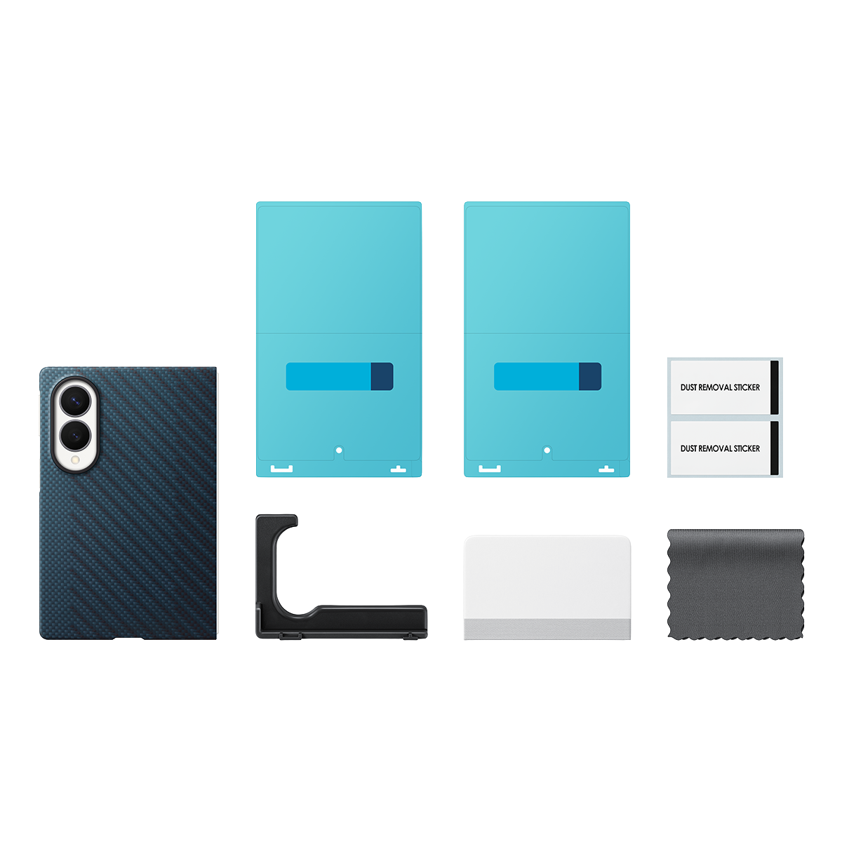 Θήκη Carbon με MagSafe + Σετ Προστασίας Οθόνης Anti Reflecting SAMSUNG Galaxy Fold 8 Navy - 5