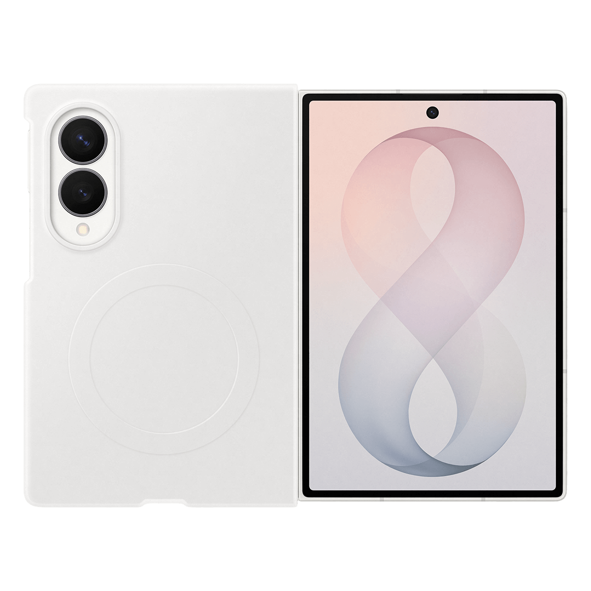 Θήκη Σιλικόνης + Σετ Προστασίας Οθόνης Anti Reflecting SAMSUNG Galaxy Fold 8 White - 2