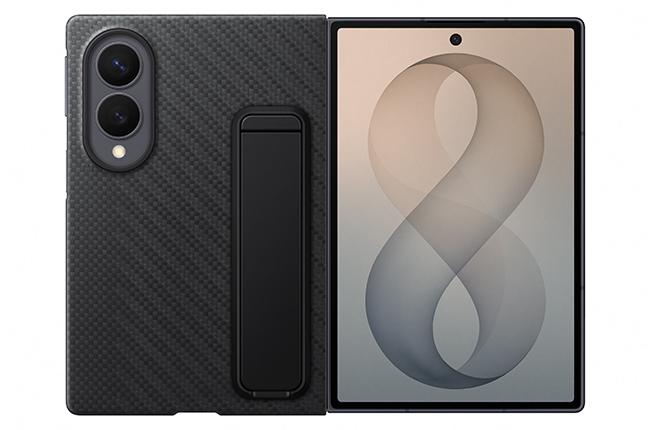 Carbon Case with Stand + SAMSUNG Galaxy Fold 8 Anti-Reflecting Screen Protector Set