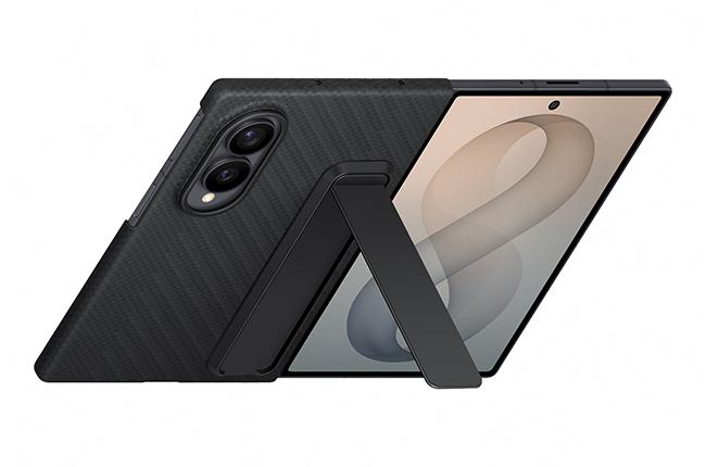Carbon Case with Stand + SAMSUNG Galaxy Fold 8 Anti-Reflecting Screen Protector Set
