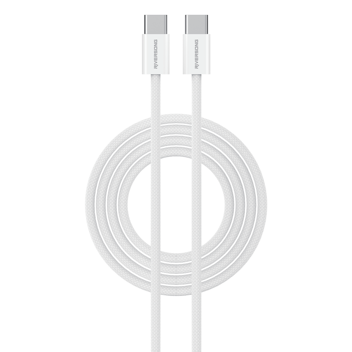 Καλώδιο RIVERSONG USB Type-C σε USB Type-C 60W 2 Μέτρα Light Gray
