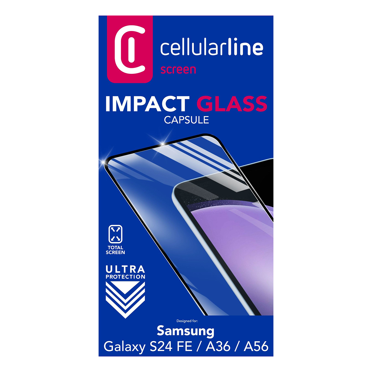 Γυαλί Προστασίας Οθόνης CELLULAR LINE Impact Glass Capsule για SAMSUNG Galaxy A37 - 2