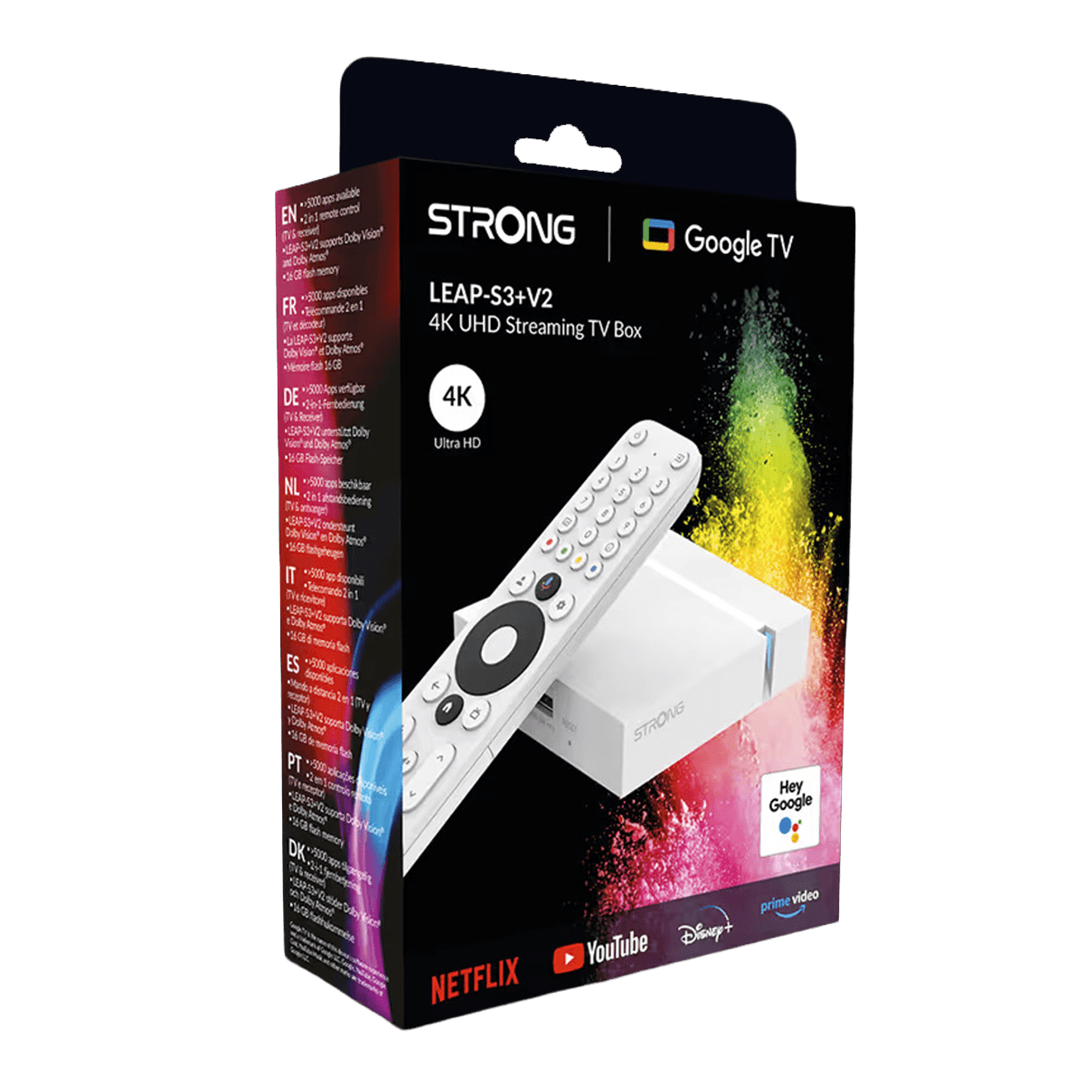 STRONG LEAP S3 + V2 Dolby Vision Atmos 4K Google TV Box White - 3